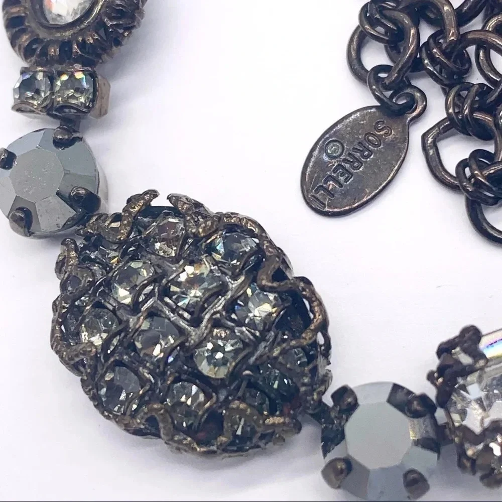 Sorrelli Black Gray Crystal Necklace